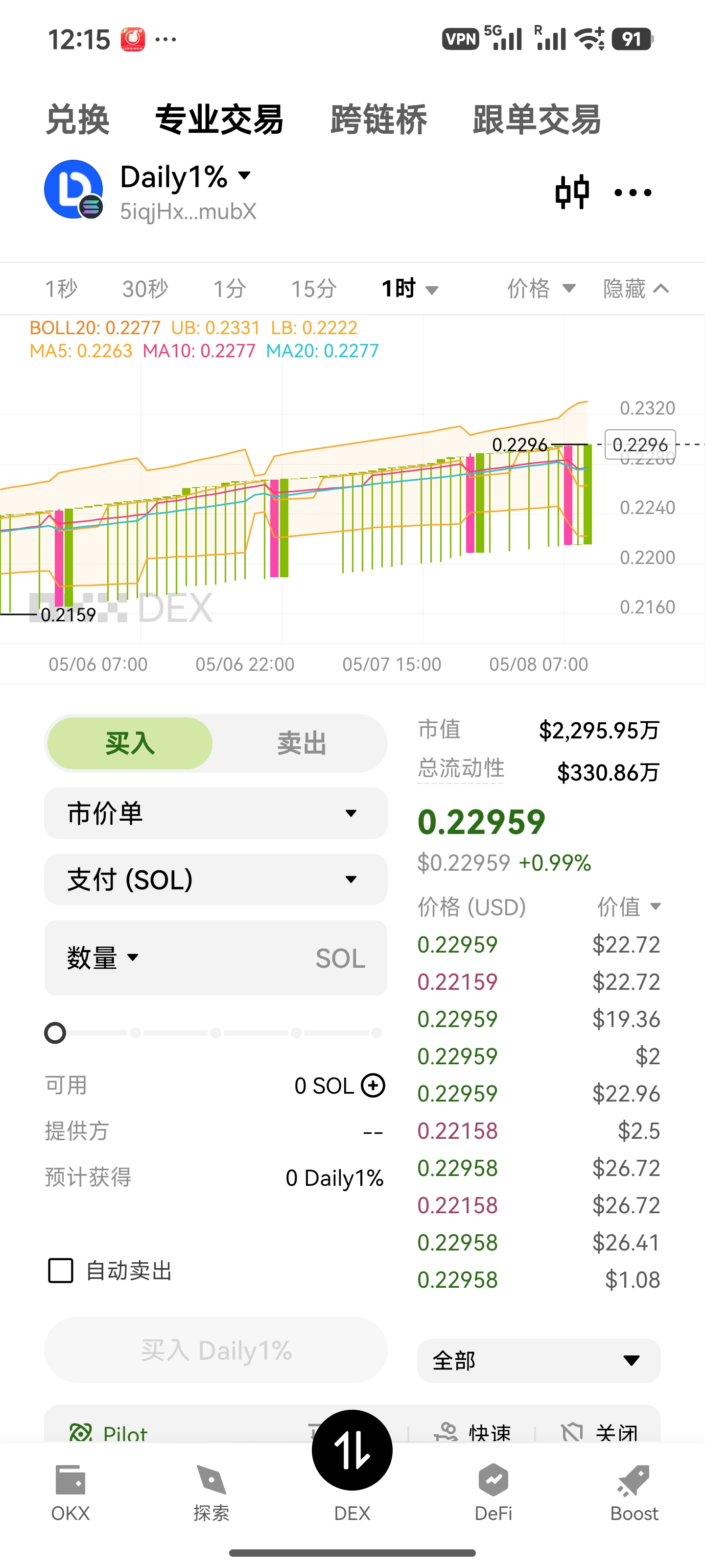 钱包交易截图